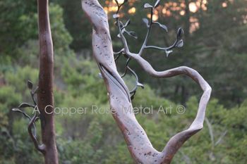 Welded Steel Manzanita Tree Sculpture, Carmel Valley, CA  Artist:  Debra Montgomery / A Copper Rose Metal Art - www.acopperrose.com
