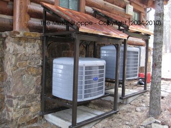 Standing Seam Copper Roofs over A/C Heating Units / Location: Shaver Lake, CA
