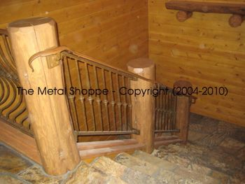 Custom Forged and Fabricated Iron Stair Railing and Decorative Iron Panels / Location: Kingsburg, CA
