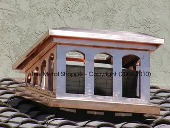 Mission Style Copper Topper to cover roof top exhauster. / Location: Chowchilla, CA
