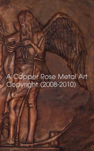 Copper Repousse/Chased Wall Hanging "The Weeping Virgin" Commission 2

