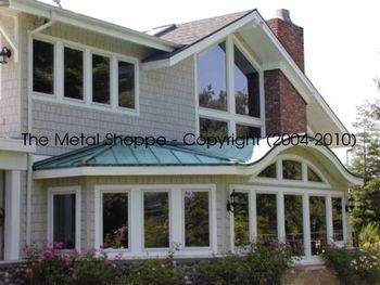 Custom Copper Standing Seam Roof - Verde Green Patina / Location: Kingsburg, CA
