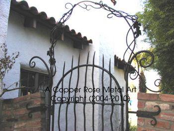 Forged Whimsical Side Yard Garden Gate/Pool Gate 2
