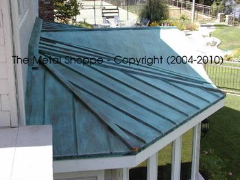 Custom Copper Standing Seam Roof - Close up
