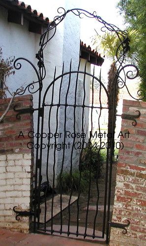 Forged Whimsical Side Yard Garden Gate/Pool Gate / Location: Fresno, CA Collaboration with A Copper Rose Metal Art
