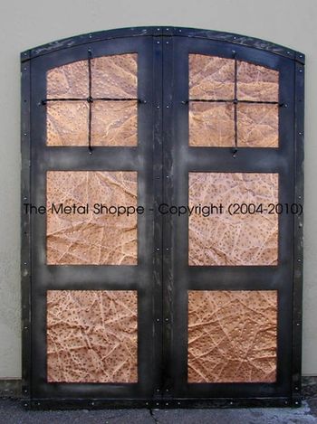 Custom Forged and Fabricated Iron and Copper "Faux" Door Panel / Location: Chowchilla, CA
