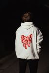 Detached From Hate White Heart Hoodie