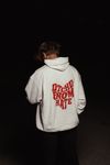Detached From Hate White Heart Hoodie