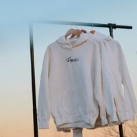 Detached White Embroidered Hoodie
