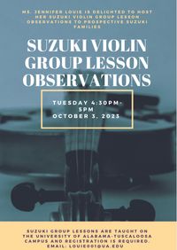 Suzuki Violin Group Lesson Observation