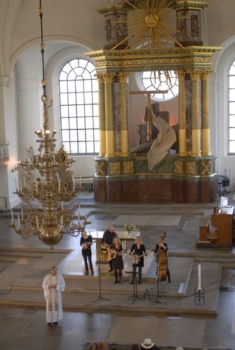 Hillfillies playing at Mass , Katarina Church 2012
