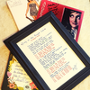 Framed Handwritten Lyrics