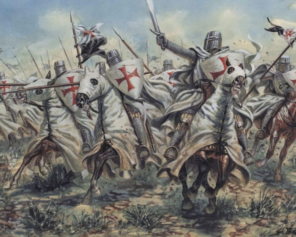 An artists impression of Templar Knights 