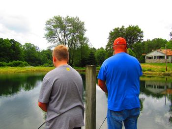 Fishing before singing!
