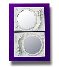 2Erotica - Turntable Mirror Sculpture - white/purple