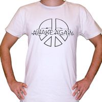 Awake Again - Peace Logo T - White