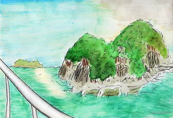 Colorful Japanese Island (view from bridge)
