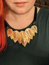 Red/Gold Dragon Scale Statement Necklace