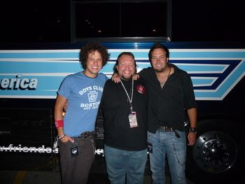 Backstage with H2H - Halfway to Hazard. Chad Warrix, Cliff Cody and David Tolliver. Cliff has a song due to be recorded by the ACM nominated duo H2H for their album. Cliff wrote "Glad You're Gone" with H2H & the band sang it as their closing song while opening for Tim McGraw on the Live Your Voice Tour (Summer, 2008).
