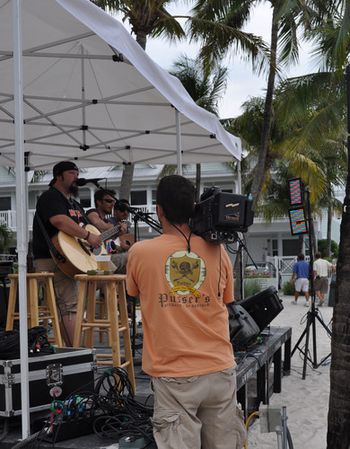 GAC's camera crew shooting highlights for the show about the Key West Songwriter's Festival
