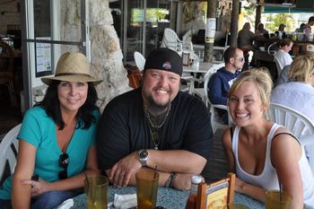 Hit songwriter Lisa Carver, Cliff Cody and Miss Amanda Flynn at Snapper's for lunch on the way to Key West.
