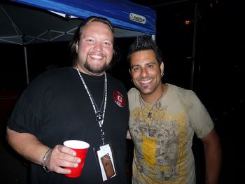 Cliff Cody with Rich Redmond. (Drummer on tour with Jason Aldean). For more on Rich, visit www.richredmond.com
