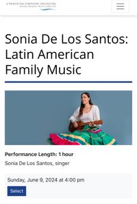 Sonia de los Santos @ The Princeton Festival