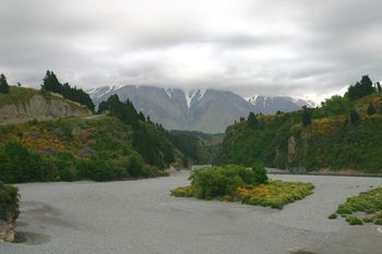 The River Flows On: New Zealand Rakaia River Gorge
