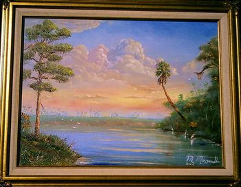 18 x 24" Stretched Canvas. 2004 (Owned by Martin/St.Lucie Title Co., Port St.Lucie, FL)
