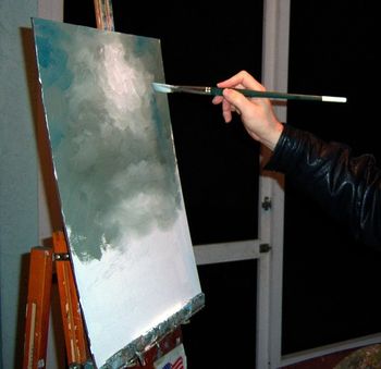 Dec 30th 2009. Painting at night.
