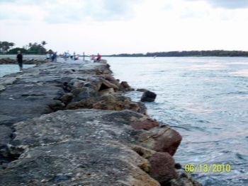 Ft Pierce, The Far end of the Inlet on the Jetty Rocks. June 13th, 2010
