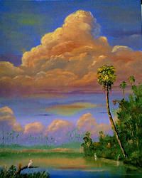 "Cloud Splendor" 16 x 20" on Canvas Board. 2004 (Sold - Private collector in Virginia)
