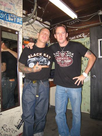 Mike Ness (Social Distortion) & Buzz just before opening for him @ the Coach House.

