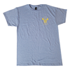 Gold skull Light Blue T