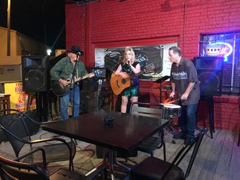 Jim & Amber with percussion...Twin Kegs...thanks Todd!
