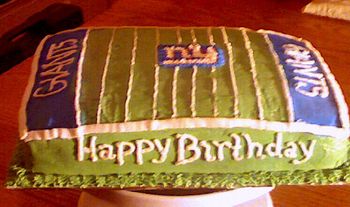 NY Giants Birthday Cake
