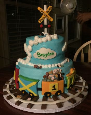 Train Birthday Cake
