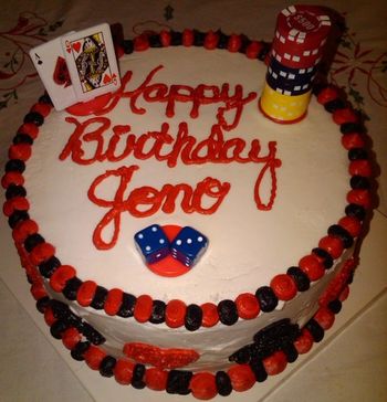 Casino themed bday cake
