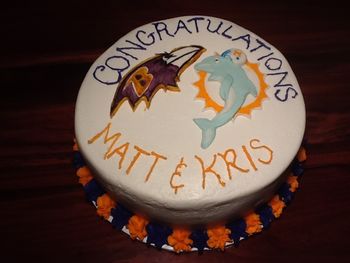 Ravens/Dolphins Cake
