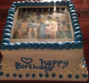 Edible image bday cake
