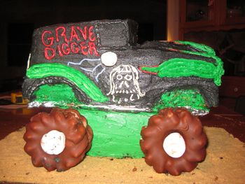 Grave Digger/Monster Truck Cake
