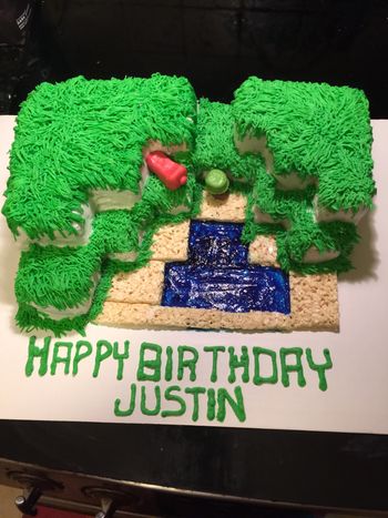 Mine craft cake
