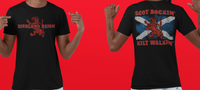 HIGHLAND REIGN'S 2023 FESTIVAL SHIRT "SCOT ROCKIN KILT WALKIN"! SMALL-4X!!!