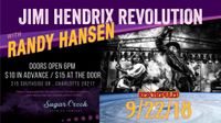 *RESCHEDULED - 9/22/18*  “Randy Hansen's Jimi Hendrix Revolution"  Invades The Sugar Creek Brewing Co.