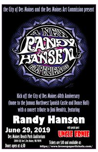 Randy Hansen Live @ Des Moines Beach Park Auditorium