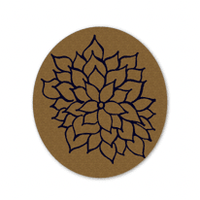 Kraft Flower Sticker