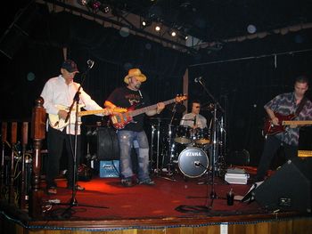 Mark, Elton Lammie, Roger Lapointe and me. The Birchmount Tavern - June 3, 2006
