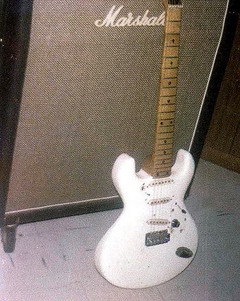 This is the second guitar that Mark built.

