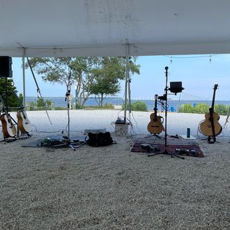 Setup for Bembe beach party.  What a view!