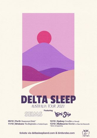 Delta Sleep Australian Tour October 2023 with support from SEIMS and Yomi Ship